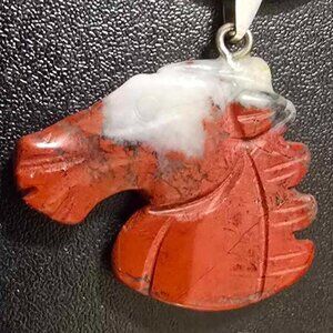 Carnelian Agate Horse Pendant
